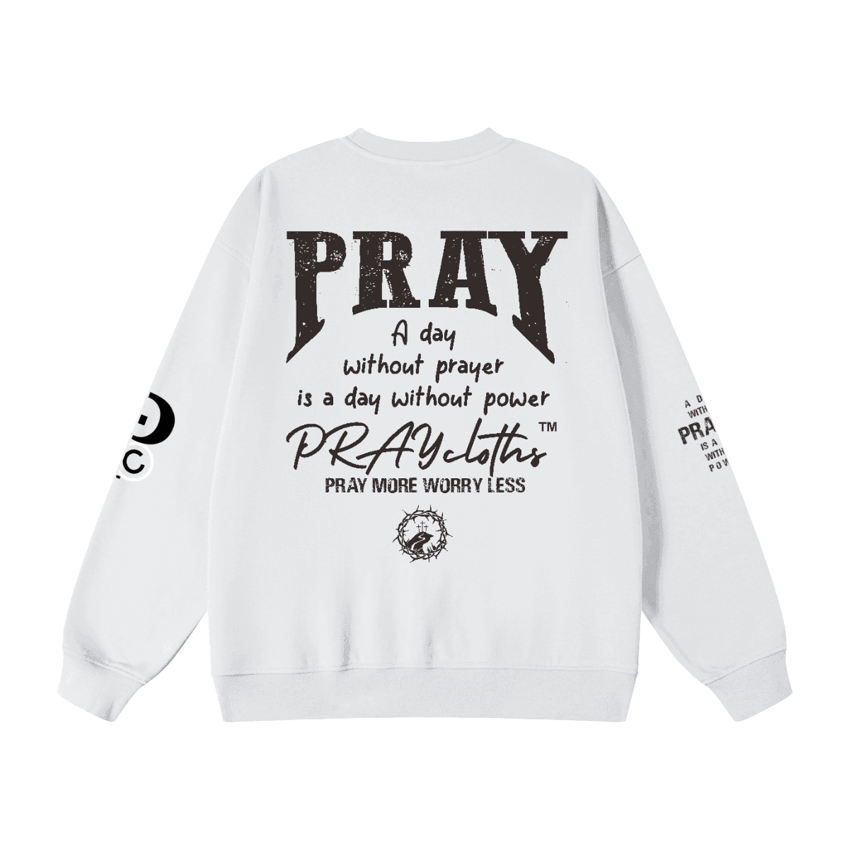 "PRAYcloths" Premium College Text Unisex Oversized Sweatshirt