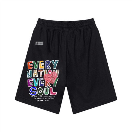 "EVERY NATION EVERY SOUL" Premium Unisex Casual Sweat Shorts