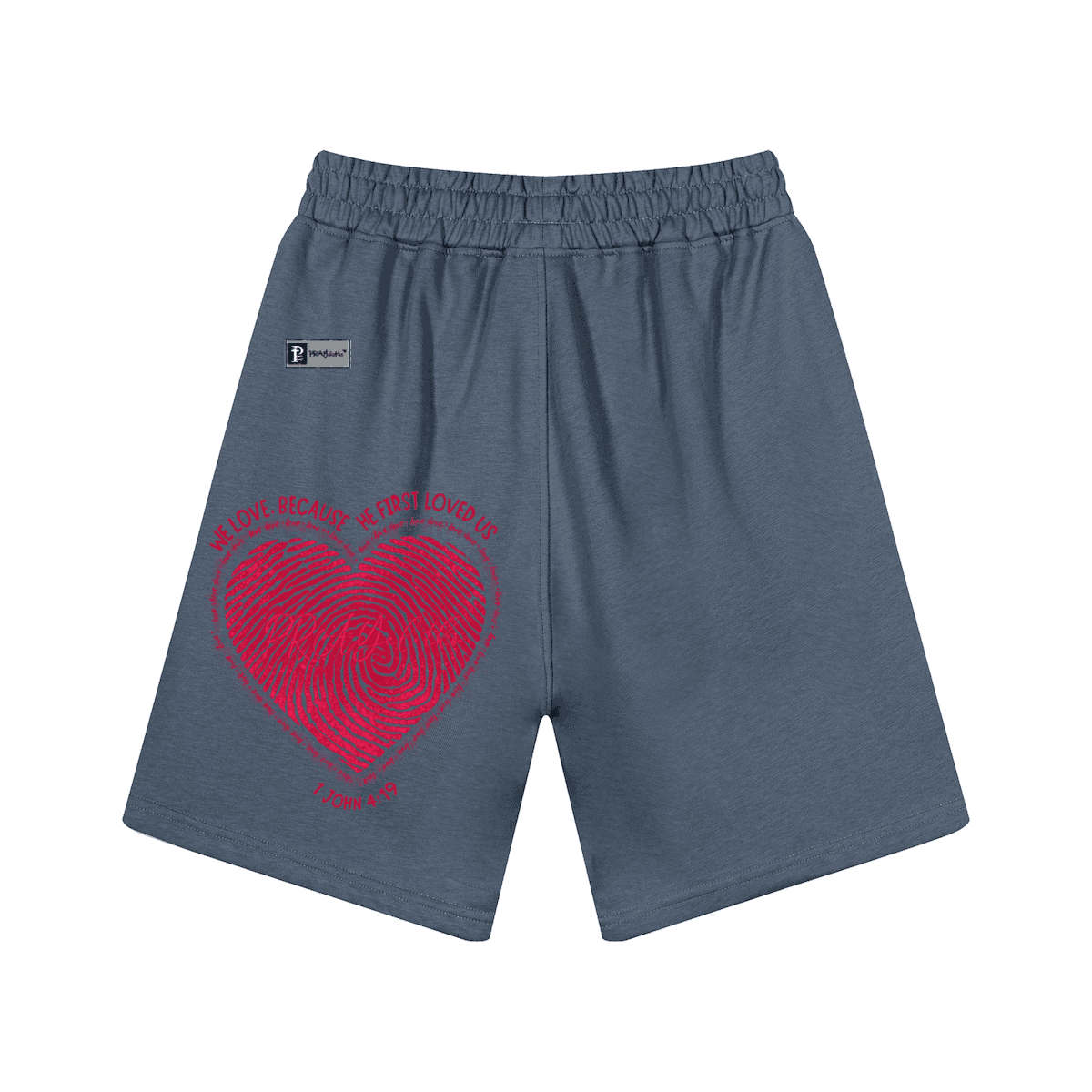 "HE FIRST LOVED US" Premium Unisex Casual Sweat Shorts