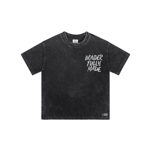 "WONDERFULLY MADE" Premium Cotton Vintage Washed Kids Streetwear T-Shirt