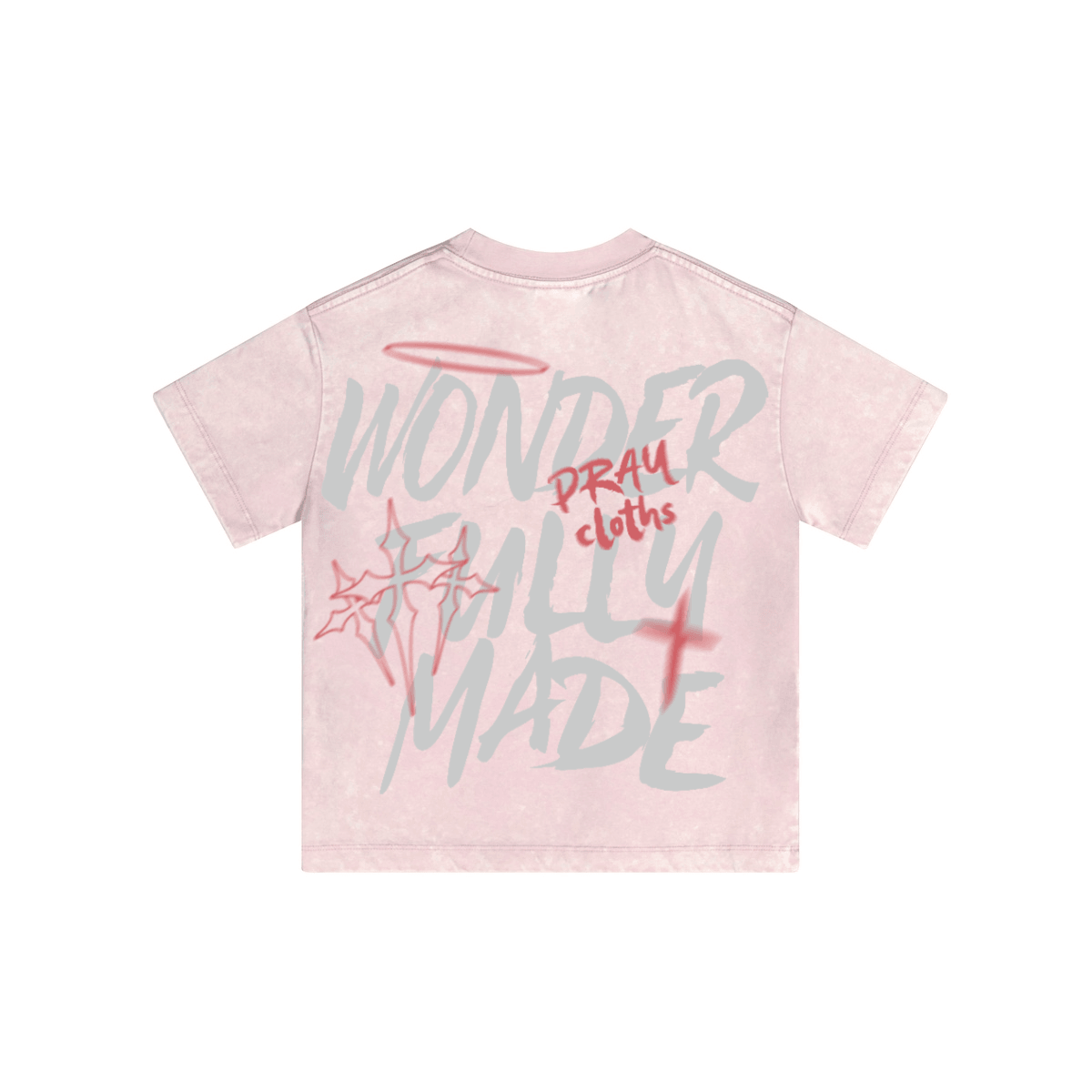 "WONDERFULLY MADE" Premium Cotton Vintage Washed Kids Streetwear T-Shirt