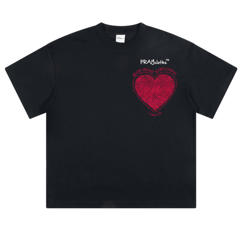 "HE FIRST LOVED US" Premium Cotton Kids Streetwear T-Shirt
