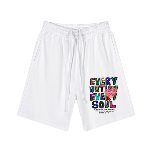 "EVERY NATION EVERY SOUL" Premium Cotton Kids Streetwear Shorts