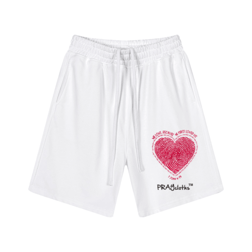 "HE FIRST LOVED US" Premium Cotton Kids Streetwear Shorts