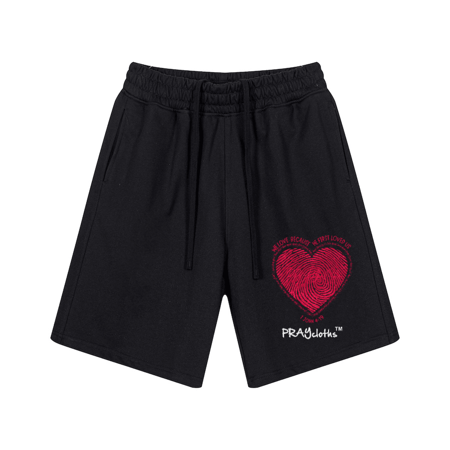 "HE FIRST LOVED US" Premium Cotton Kids Streetwear Shorts