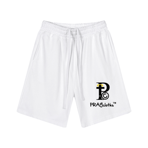 "Pc" Logo Premium Cotton Kids Streetwear Shorts