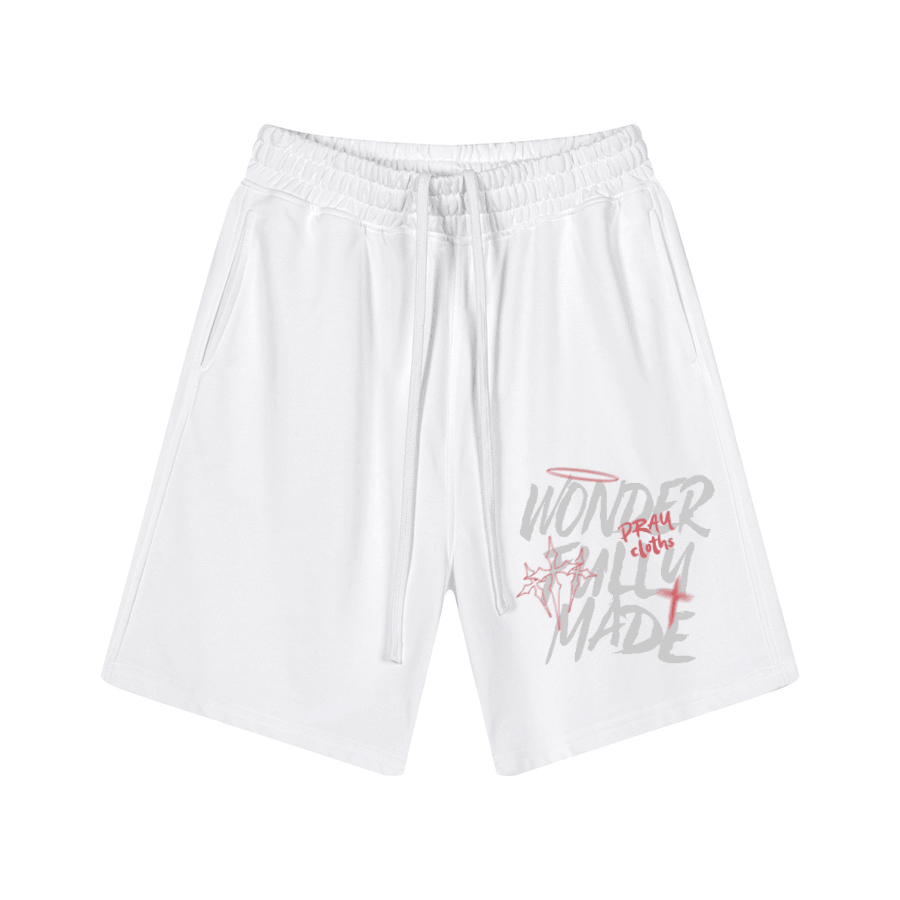 "WONDERFULLY MADE" Premium Cotton Kids Streetwear Shorts