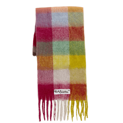 "PRAYcloths" Faux Cashmere Tassel Scarf
