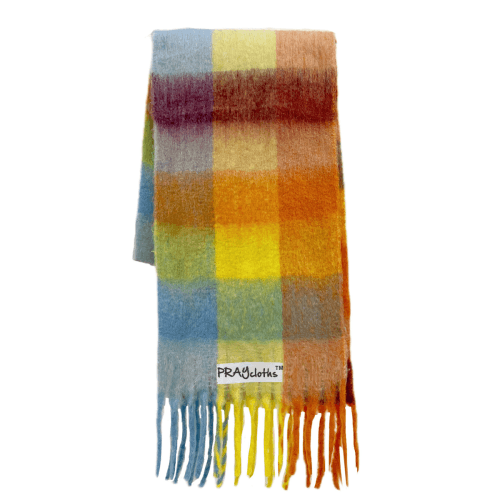 "PRAYcloths" Faux Cashmere Tassel Scarf