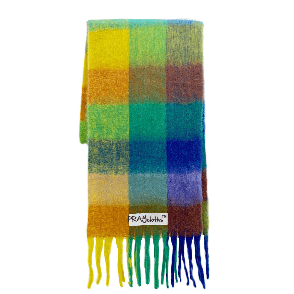 "PRAYcloths" Faux Cashmere Tassel Scarf