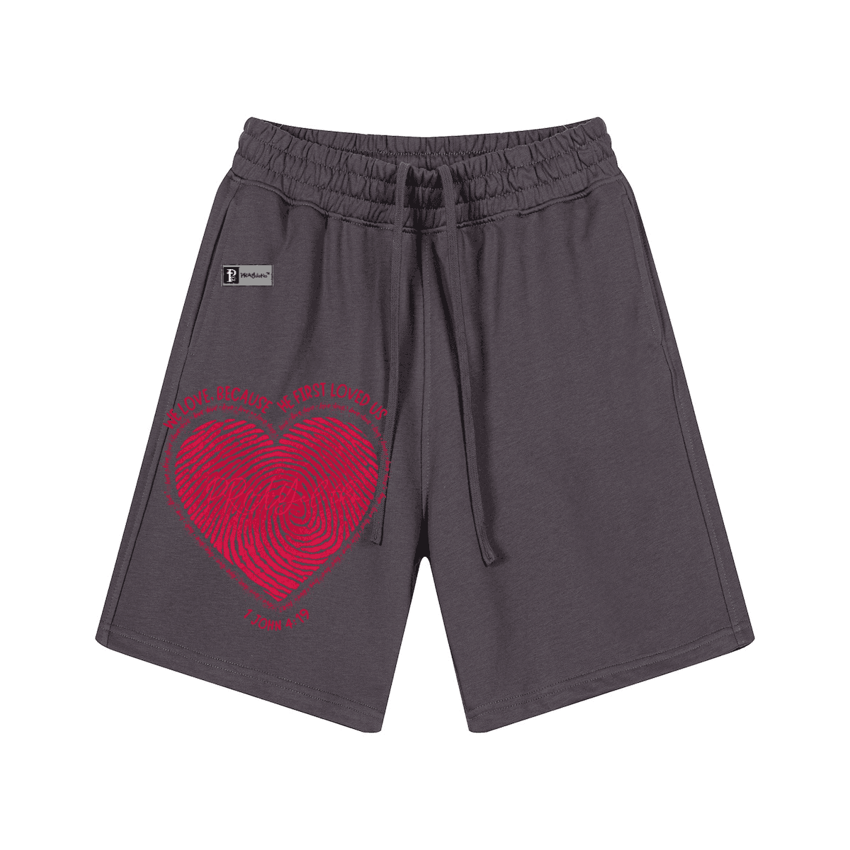 "HE FIRST LOVED US" Premium Unisex Casual Sweat Shorts