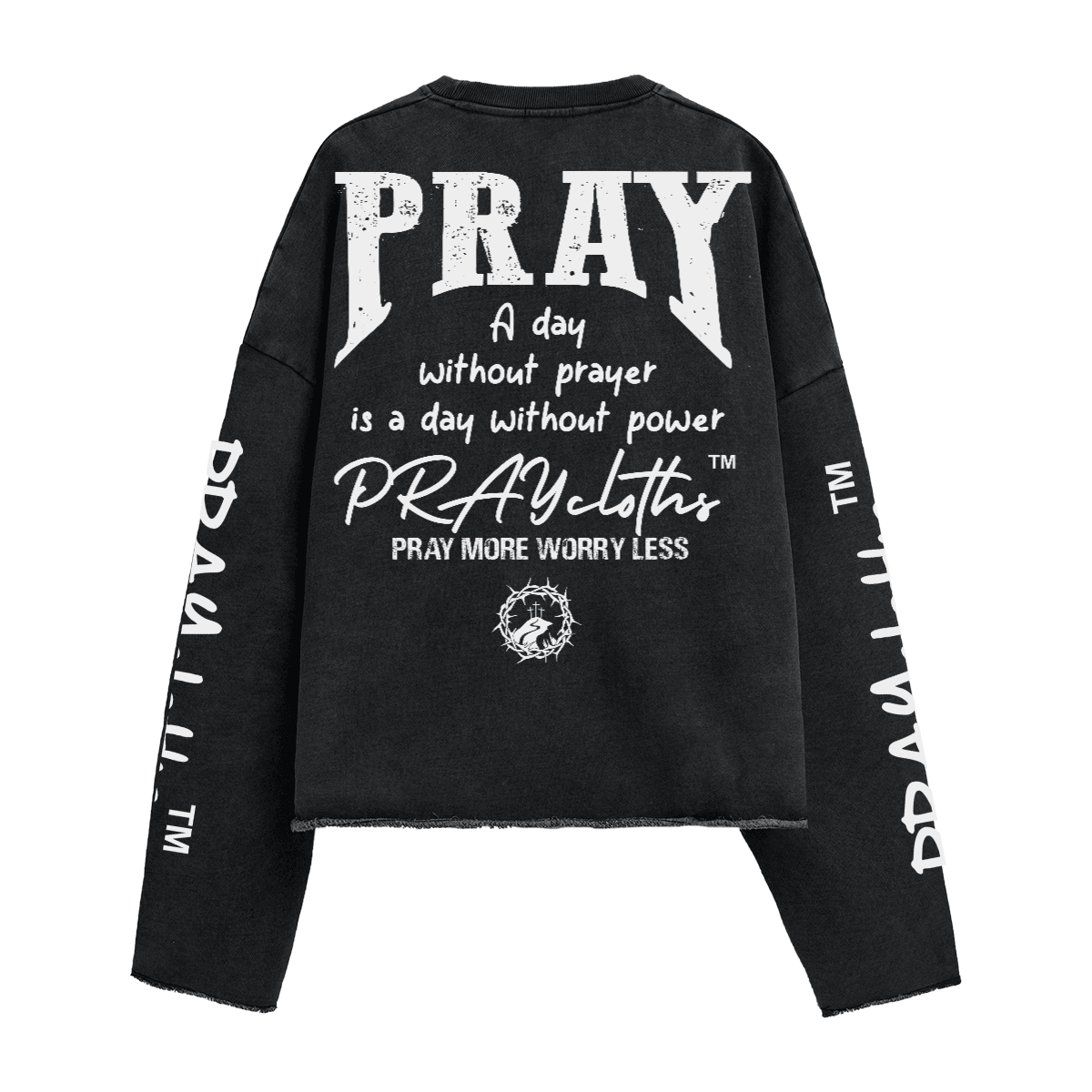 "GOD PURPLE HEART" Premium Unisex Washed Cropped Sweatshirt - PRAYcloths™