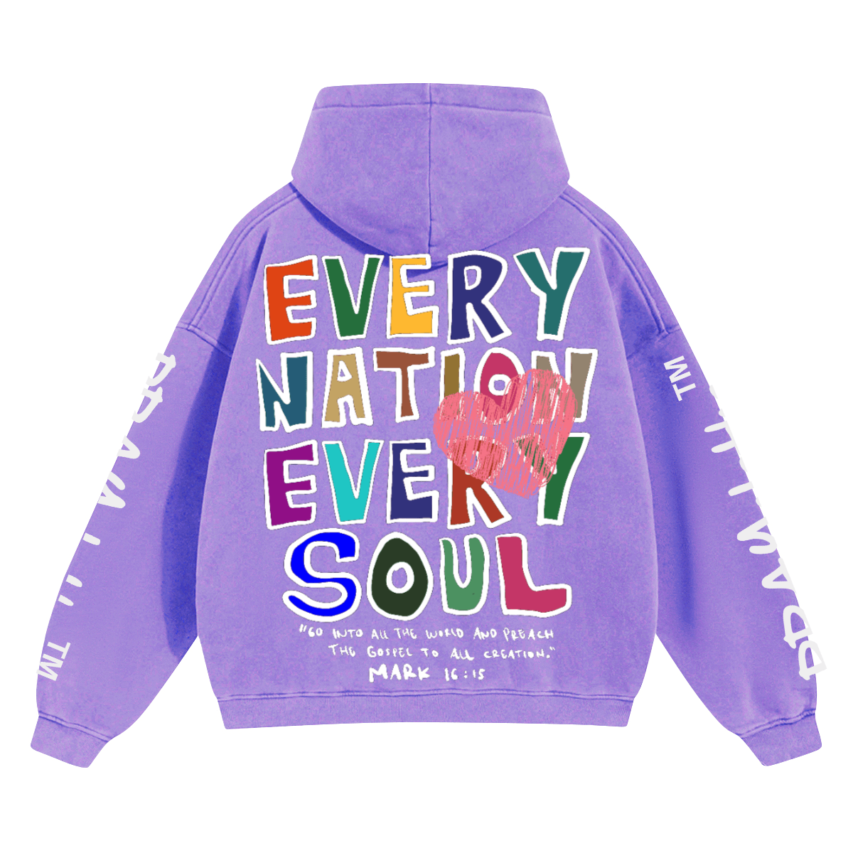 "EVERY NATION EVERY SOUL" Premium Unisex Cropped Oversized Hoodie - PRAYcloths™