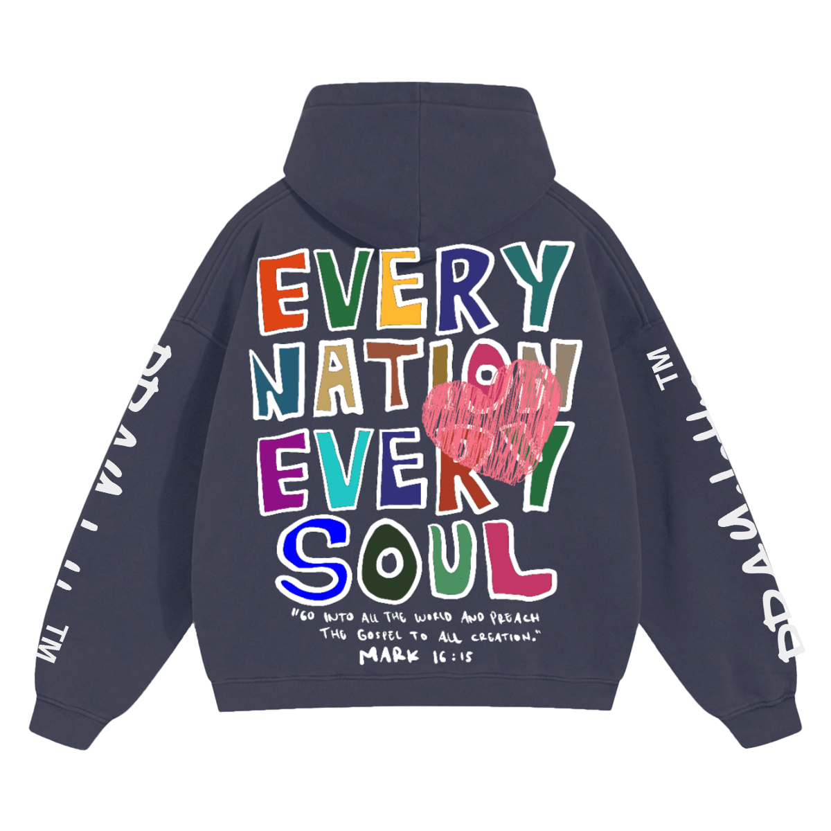 "EVERY NATION EVERY SOUL" Premium Unisex Cropped Oversized Hoodie - PRAYcloths™