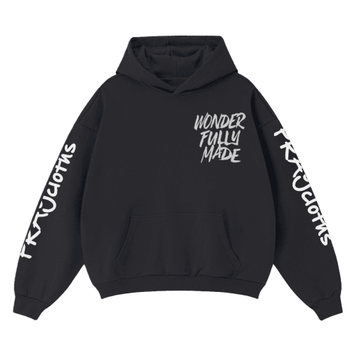 "WONDERFULLY MADE" Premium Unisex Cropped Oversized Hoodie - PRAYcloths™