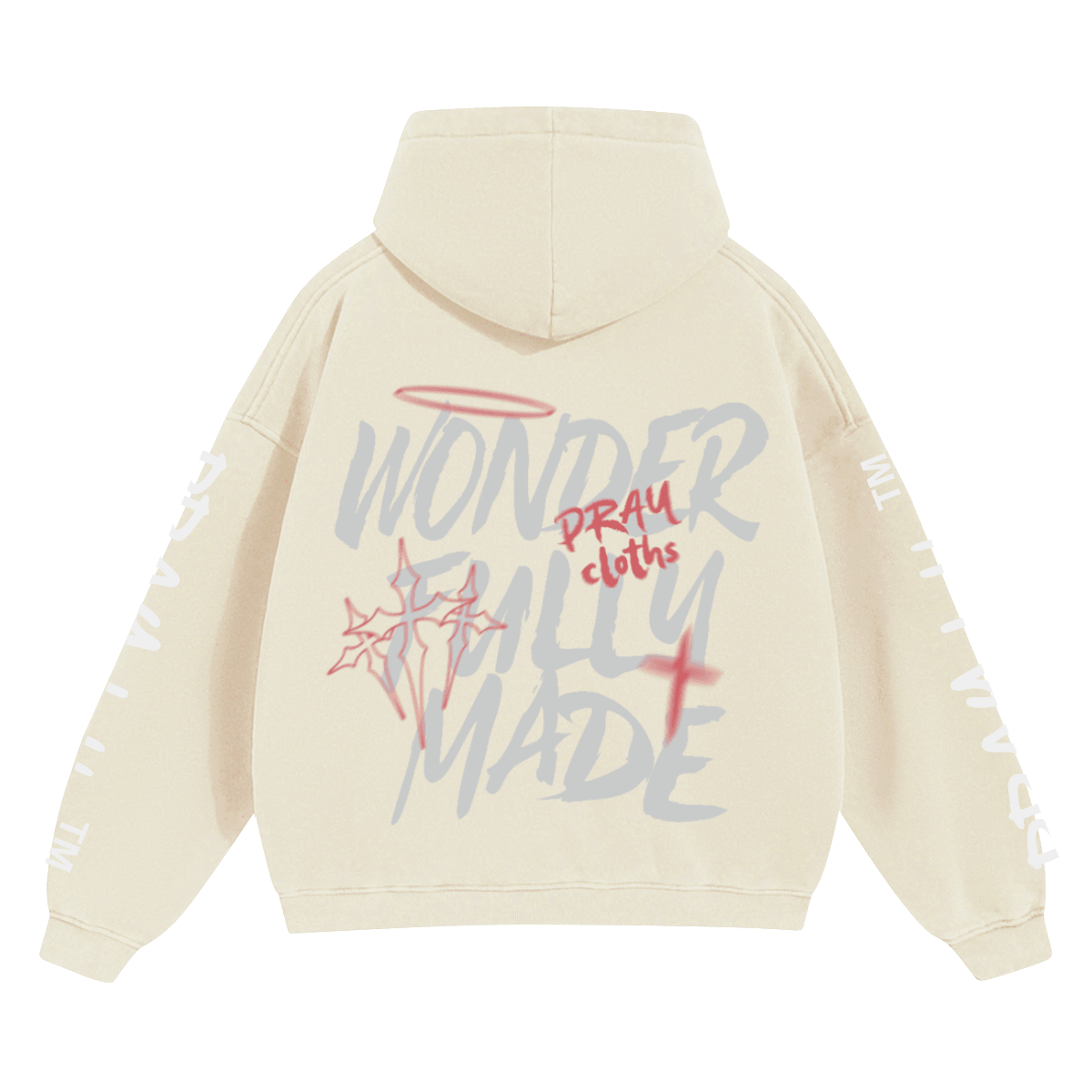 "WONDERFULLY MADE" Premium Unisex Cropped Oversized Hoodie - PRAYcloths™