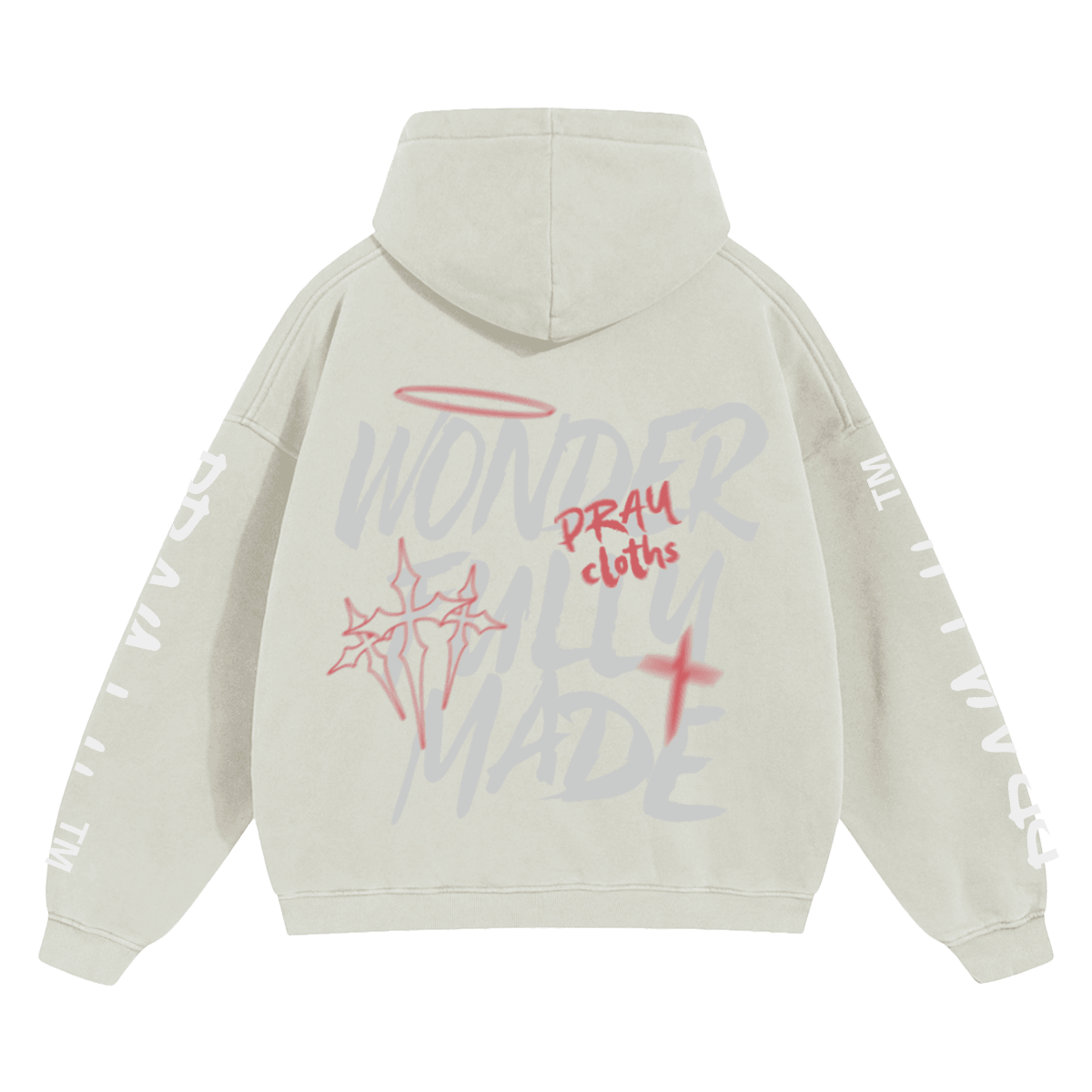 "WONDERFULLY MADE" Premium Unisex Cropped Oversized Hoodie - PRAYcloths™