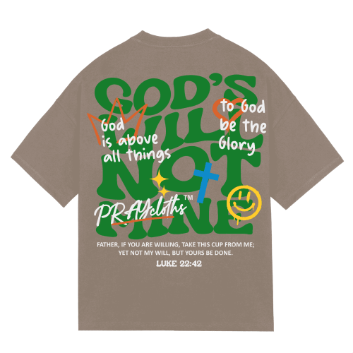 "GOD'S WILL NOT MINE" Premium Cotton Unisex T-Shirt - PRAYcloths™