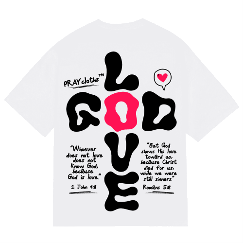 "GOD+LOVE CROSS" Premium Cotton Unisex T-Shirt - PRAYcloths™