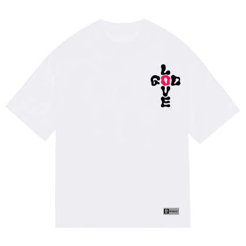 "GOD+LOVE CROSS" Premium Cotton Unisex T-Shirt - PRAYcloths™