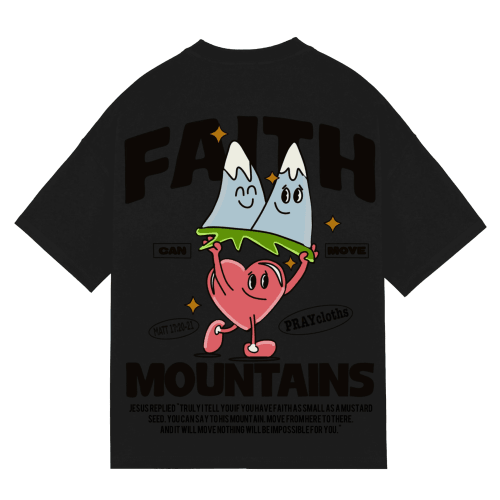 "FAITH CAN MOVE MOUNTAINS" Premium Cotton Unisex T-Shirt - PRAYcloths™