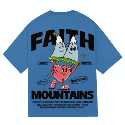 "FAITH CAN MOVE MOUNTAINS" Premium Cotton Unisex T-Shirt - PRAYcloths™