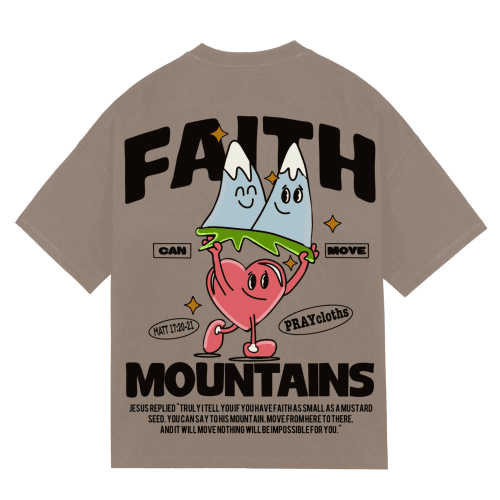 "FAITH CAN MOVE MOUNTAINS" Premium Cotton Unisex T-Shirt - PRAYcloths™