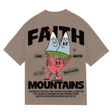 "FAITH CAN MOVE MOUNTAINS" Premium Cotton Unisex T-Shirt - PRAYcloths™