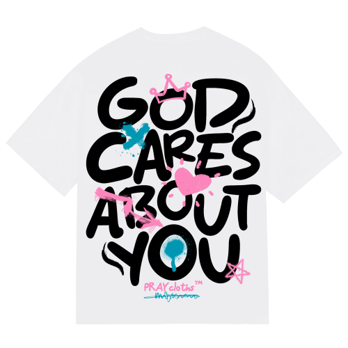 "GOD CARES ABOUT YOU" Premium Cotton Unisex T-Shirt - PRAYcloths™