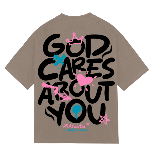 "GOD CARES ABOUT YOU" Premium Cotton Unisex T-Shirt - PRAYcloths™