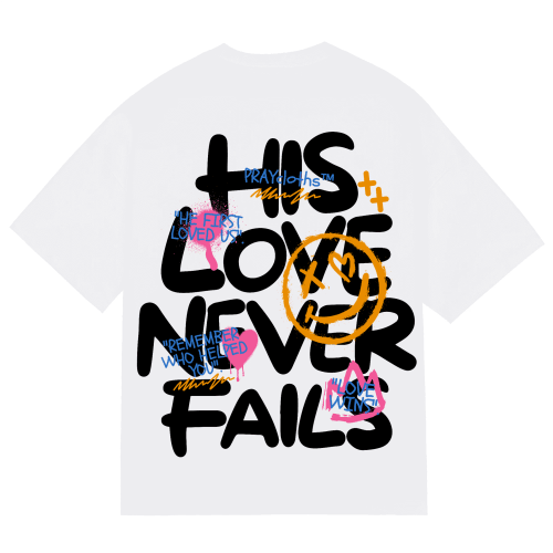 "HIS LOVE NEVER FAILS" Premium Cotton Unisex T-Shirt - PRAYcloths™