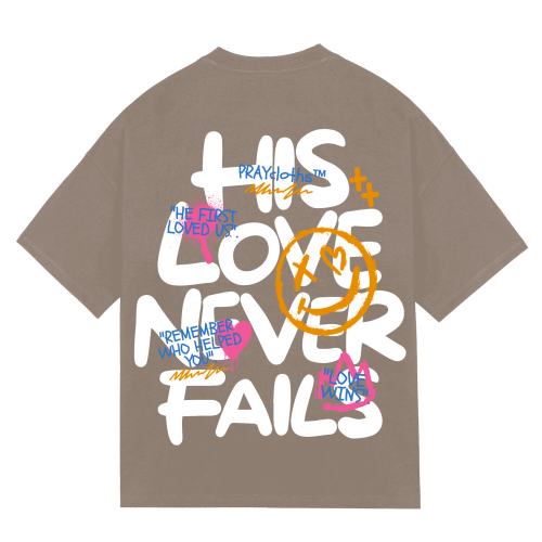 "HIS LOVE NEVER FAILS" Premium Cotton Unisex T-Shirt - PRAYcloths™