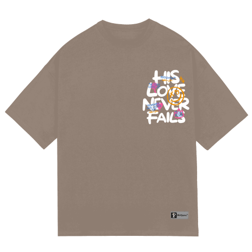 "HIS LOVE NEVER FAILS" Premium Cotton Unisex T-Shirt - PRAYcloths™