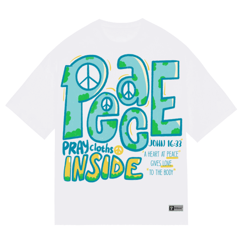 "PEACE INSIDE" Premium Cotton Unisex T-Shirt - PRAYcloths™