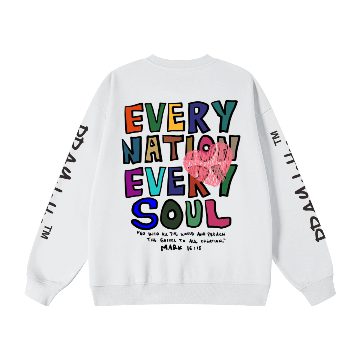 "EVERY NATION EVERY SOUL" Premium Unisex Oversized Sweatshirt - PRAYcloths™