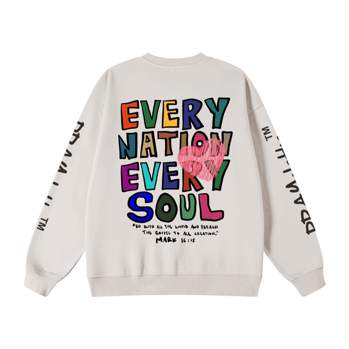 "EVERY NATION EVERY SOUL" Premium Unisex Oversized Sweatshirt - PRAYcloths™