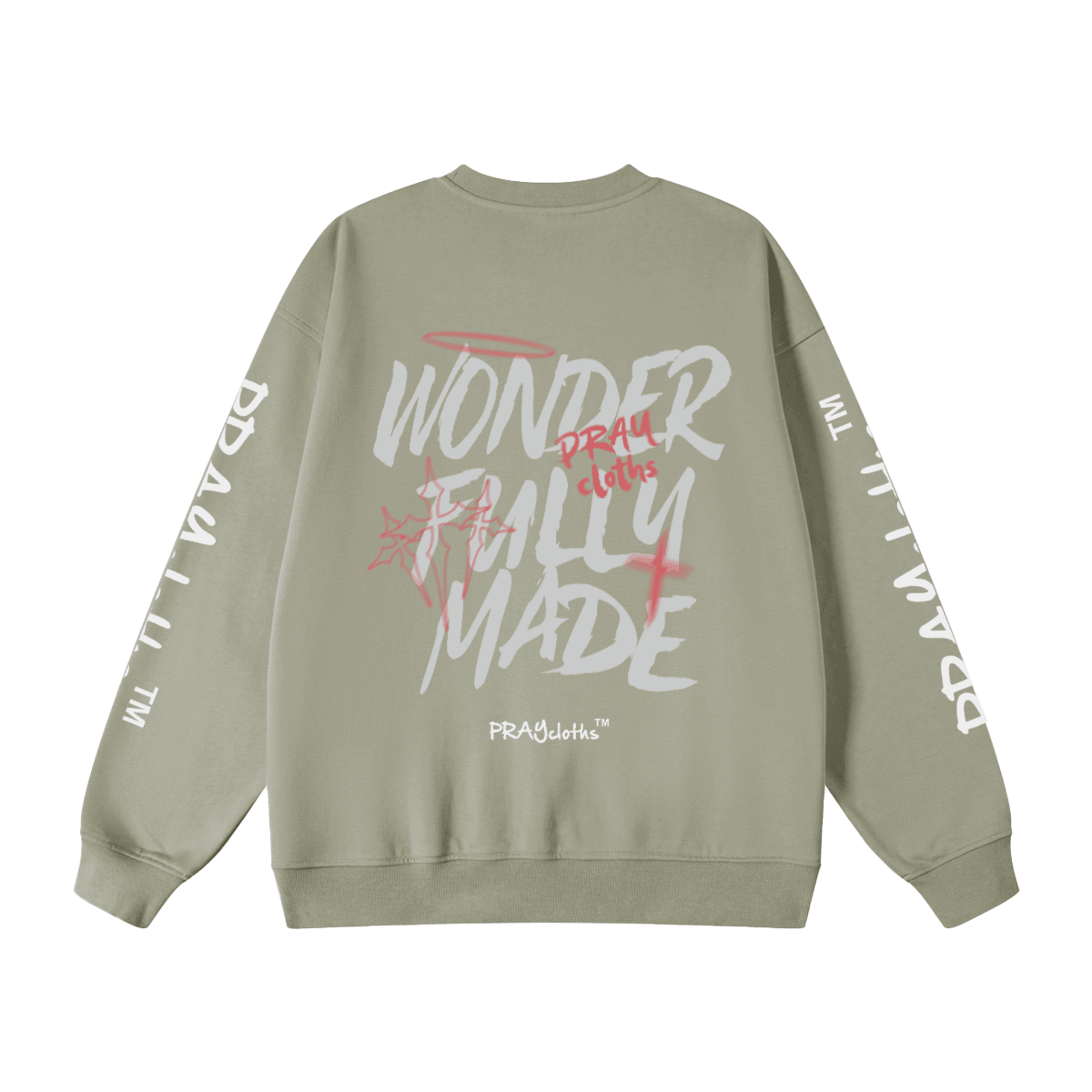 "WONDERFULLY MADE" Premium Unisex Oversized Sweatshirt - PRAYcloths™