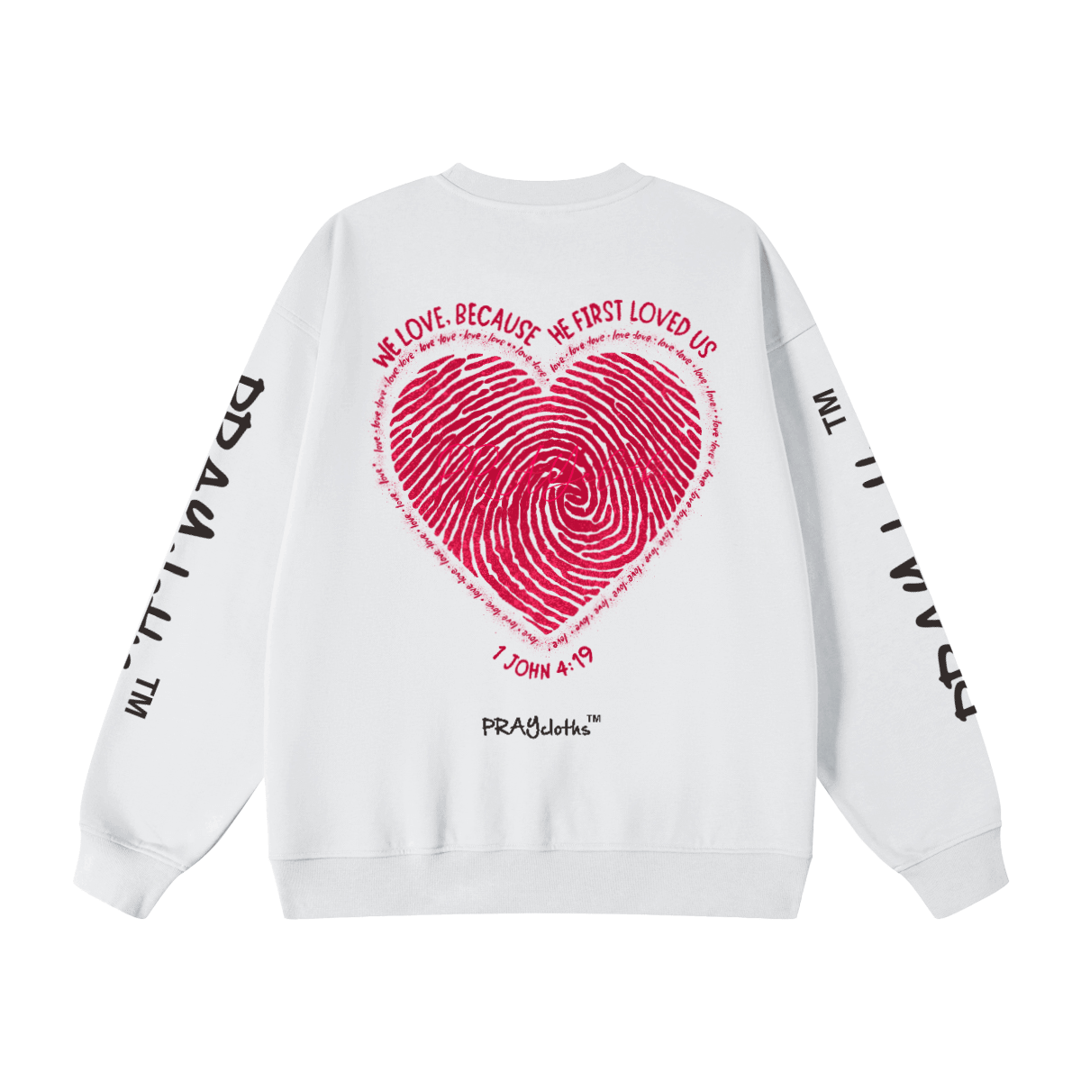 "HE FIRST LOVED US" Premium Unisex Oversized Sweatshirt - PRAYcloths™