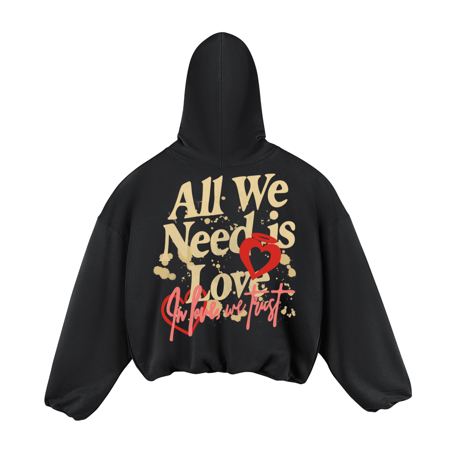 "ALL WE NEED IS LOVE" Premium Super Oversized Angel Hoodie - PRAYcloths™