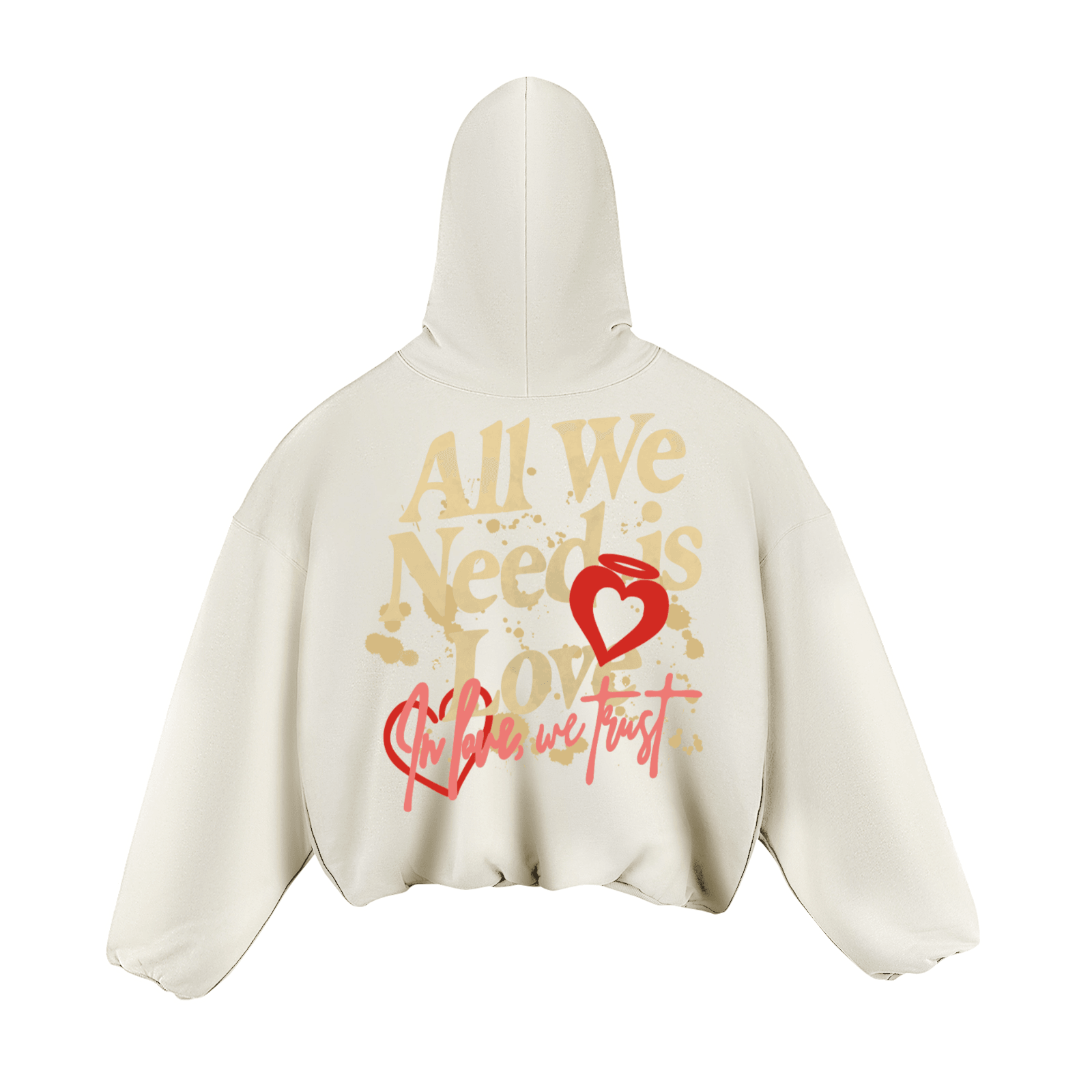 "ALL WE NEED IS LOVE" Premium Super Oversized Angel Hoodie - PRAYcloths™