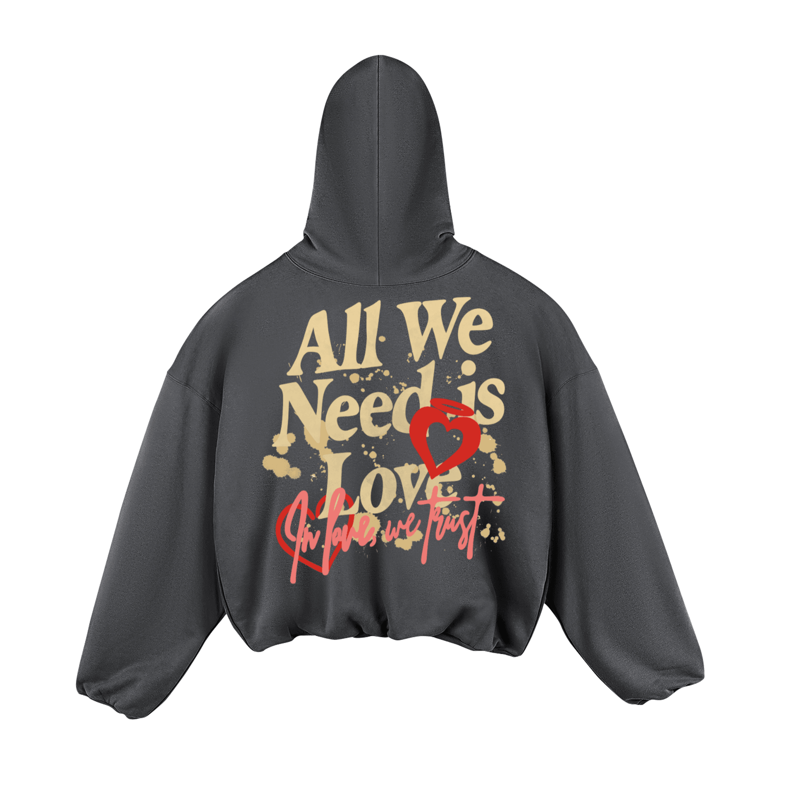 "ALL WE NEED IS LOVE" Premium Super Oversized Angel Hoodie - PRAYcloths™