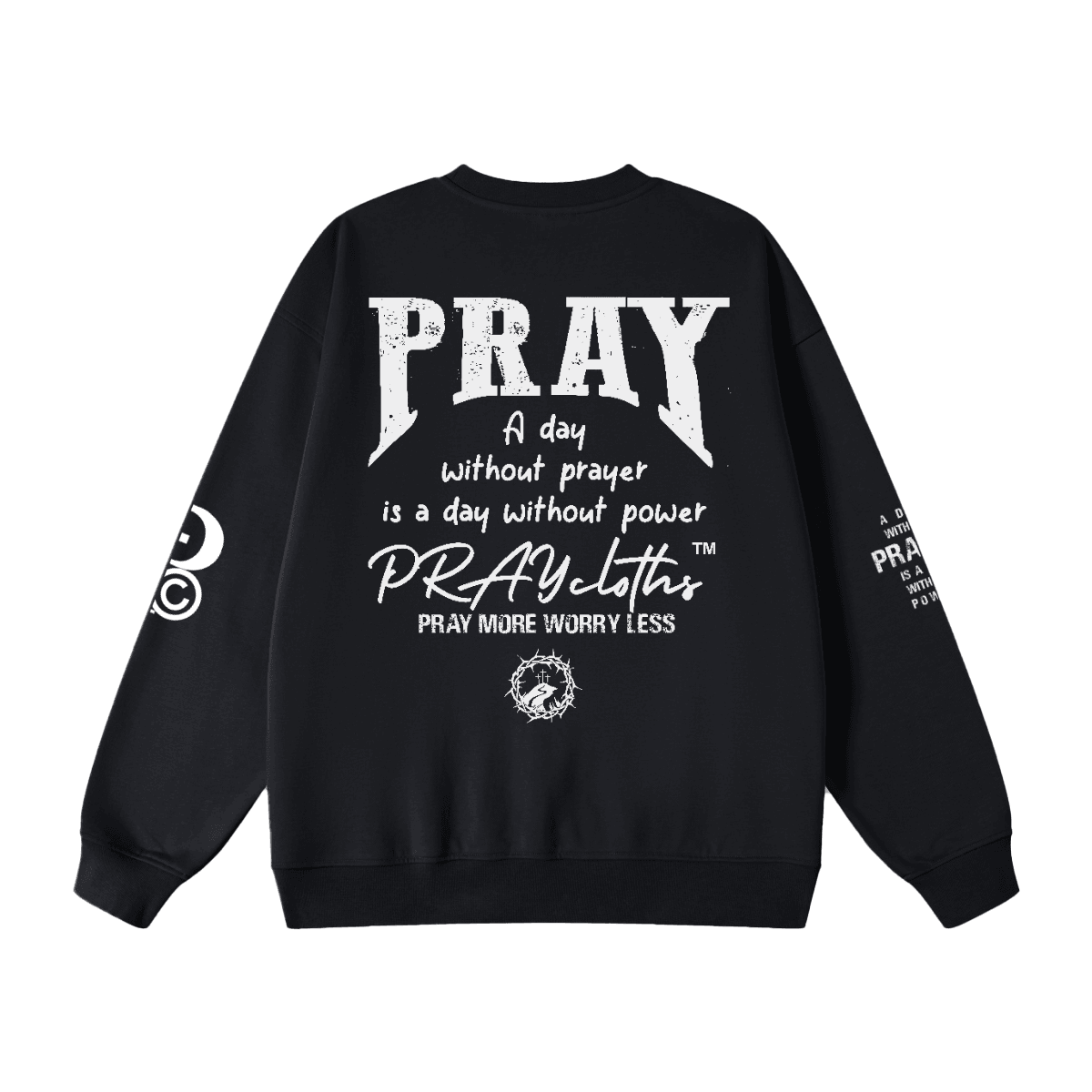 "PRAYcloths" Premium College Text Unisex Oversized Sweatshirt