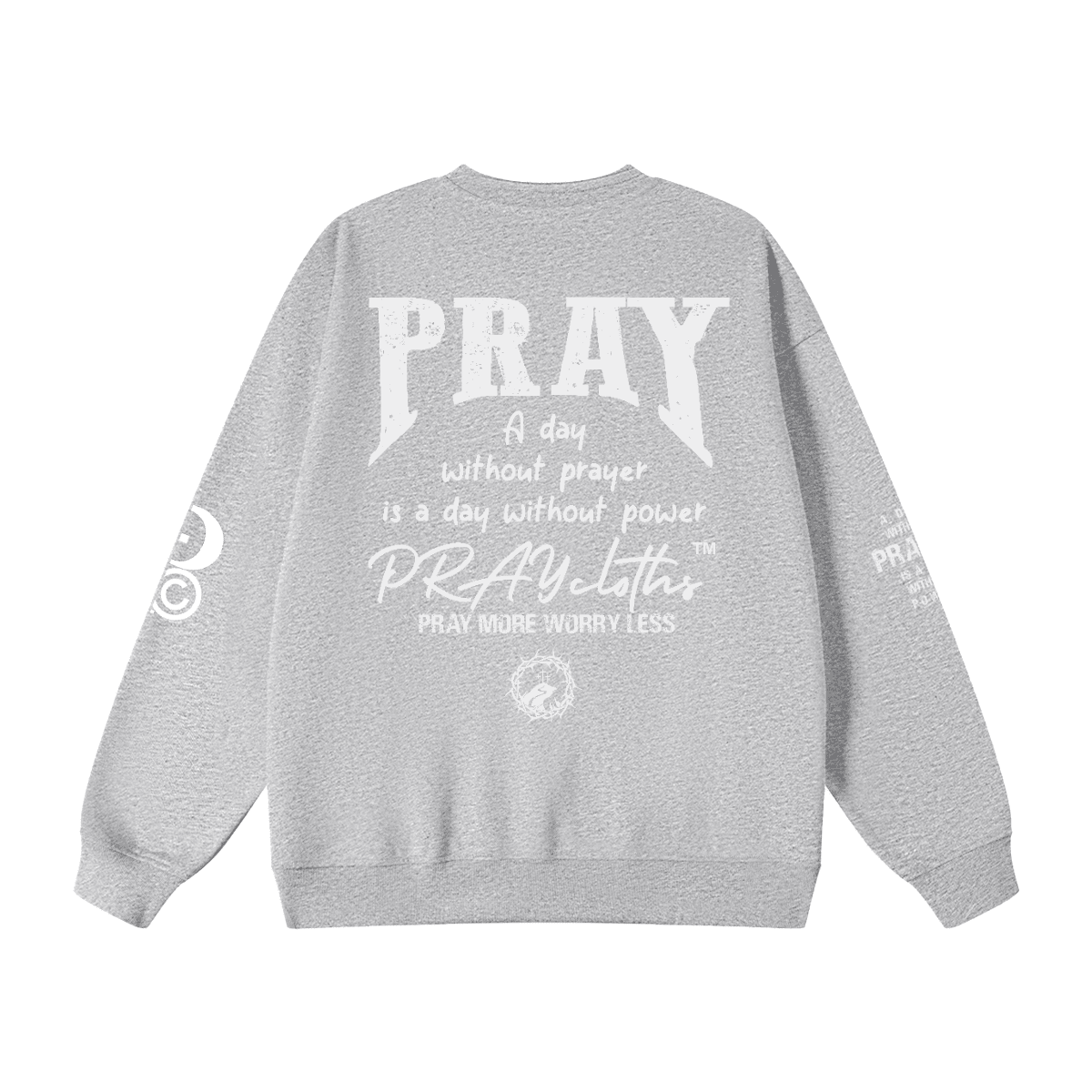 "PRAYcloths" Premium College Text Unisex Oversized Sweatshirt