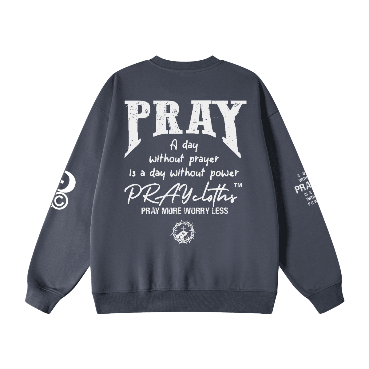 "PRAYcloths" Premium College Text Unisex Oversized Sweatshirt