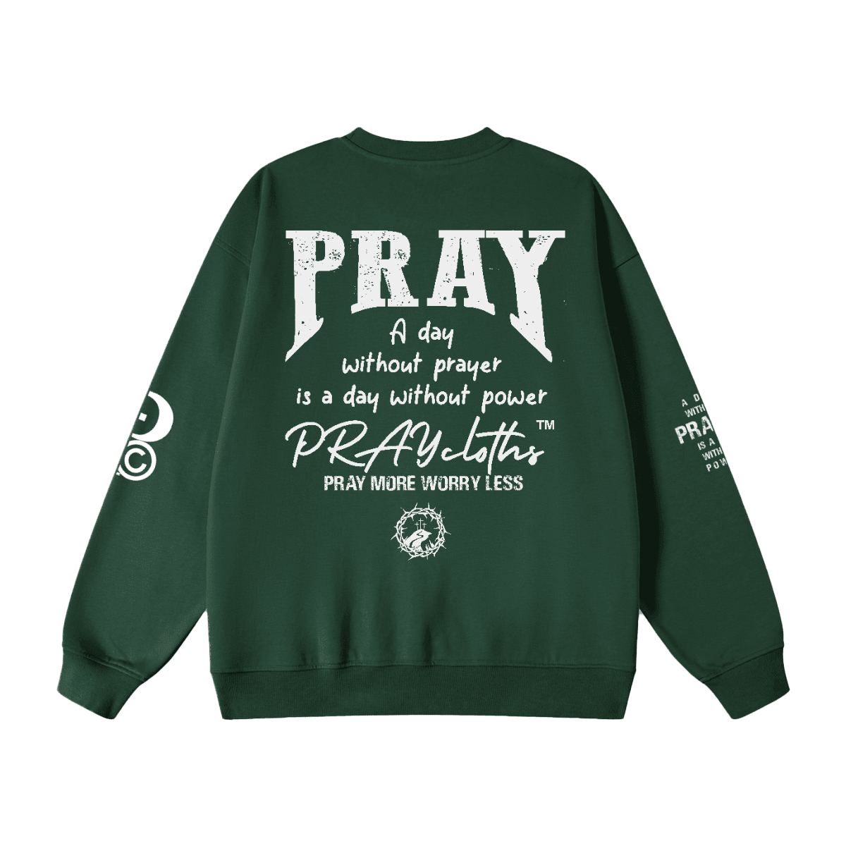 "PRAYcloths" Premium College Text Unisex Oversized Sweatshirt