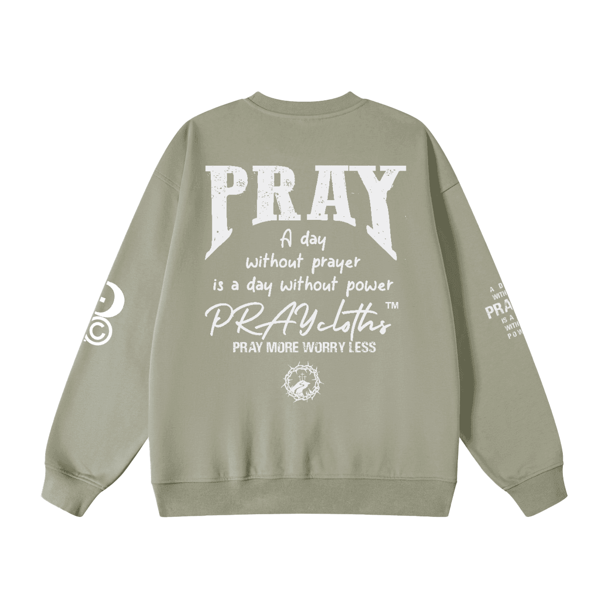 "PRAYcloths" Premium College Text Unisex Oversized Sweatshirt