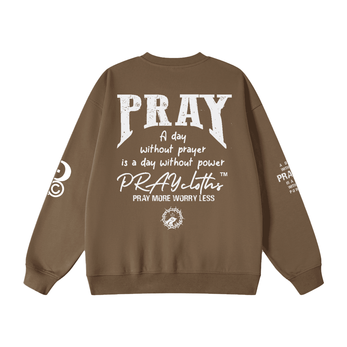 "PRAYcloths" Premium College Text Unisex Oversized Sweatshirt