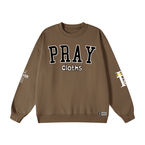 "PRAYcloths" Premium College Text Unisex Oversized Sweatshirt