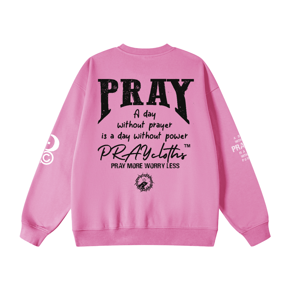 "PRAYcloths" Premium College Text Unisex Oversized Sweatshirt