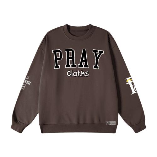 "PRAYcloths" Premium College Text Unisex Oversized Sweatshirt